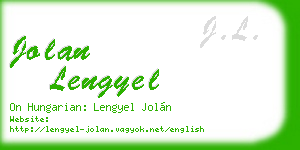 jolan lengyel business card